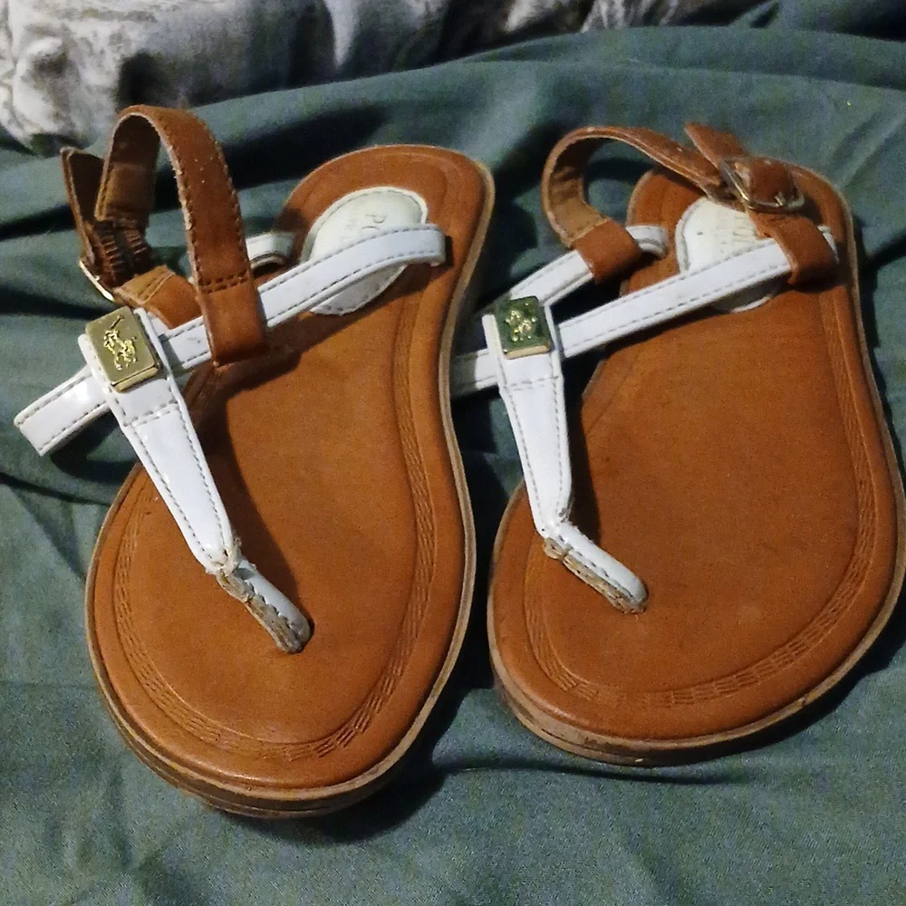 Ralph Lauren White Thong SANDALS